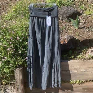 Tempo Paris Gathered Modal Cashmere Maxi Skirt